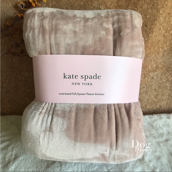 kate spade Bedding Kate Spade Queen Bed Mauve Pink Oversized Fleece Poshmark